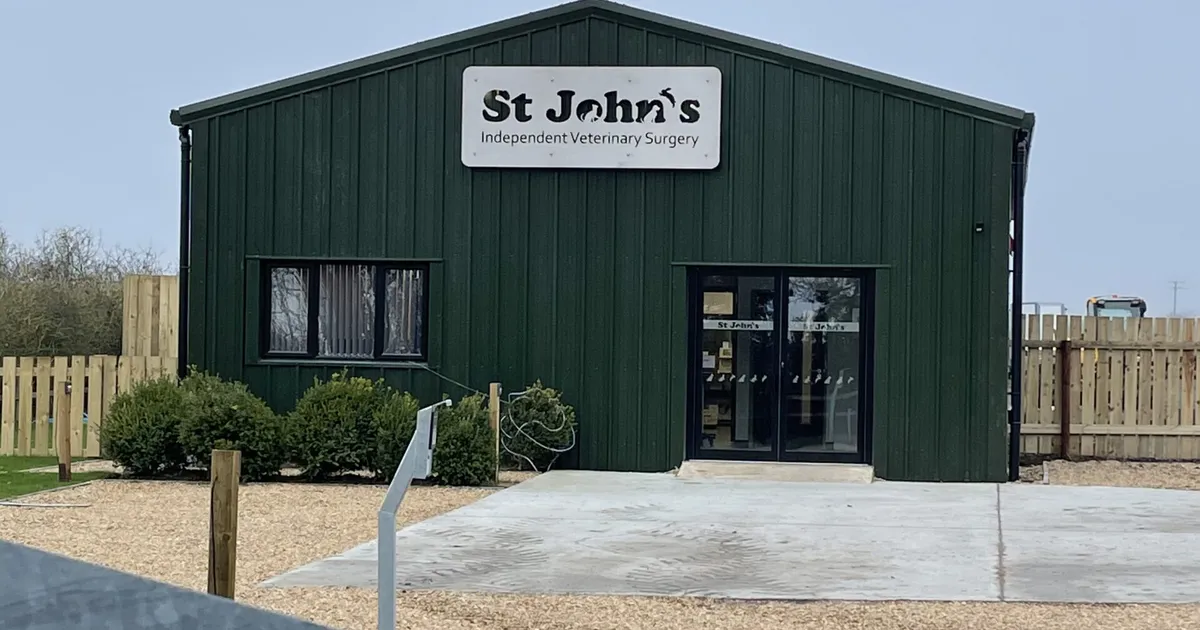 St John's Independent Veterinary Surgery, exterior by day